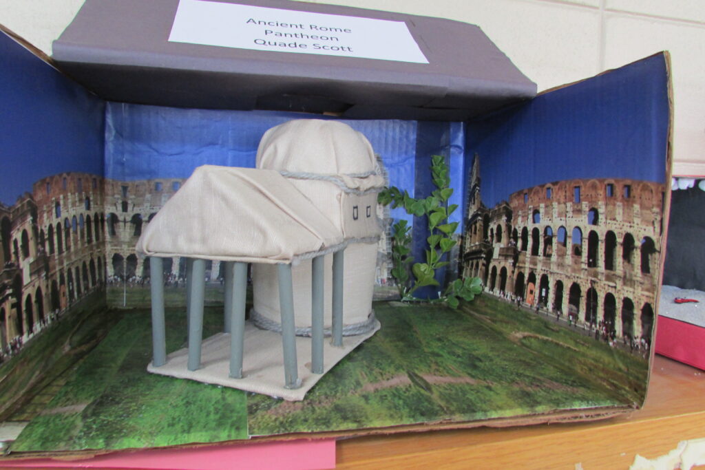 diorama of the Parthenon