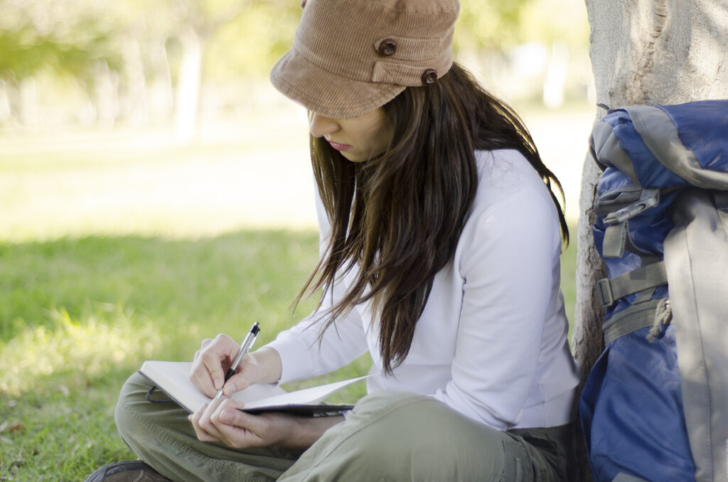 woman journaling