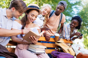 students excited about reading