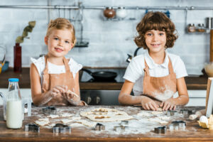 kids cooking in the kitchen