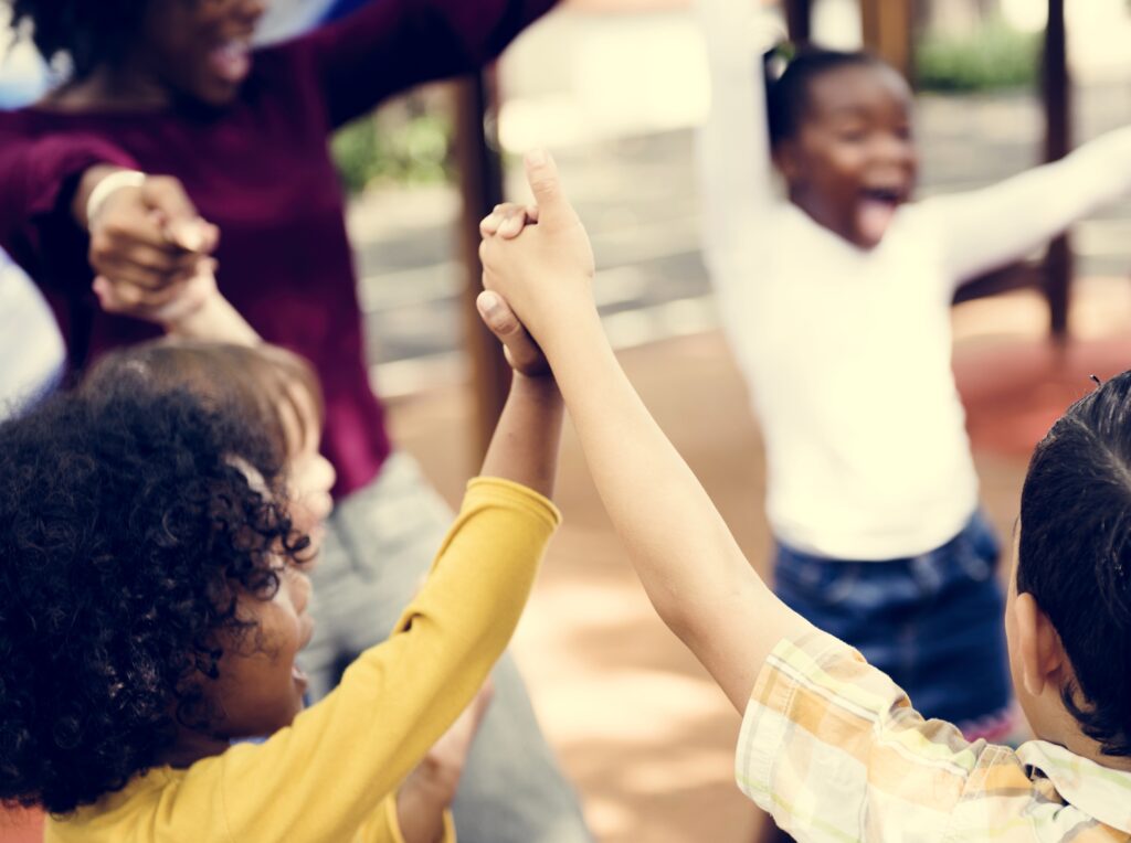 Inclusive group of students reason Black history in public schools
