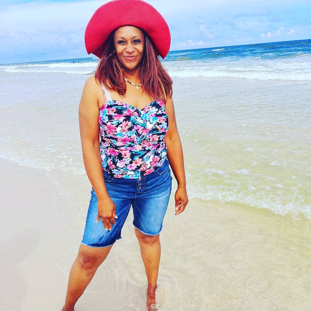 Teacher enjoying summer vacation