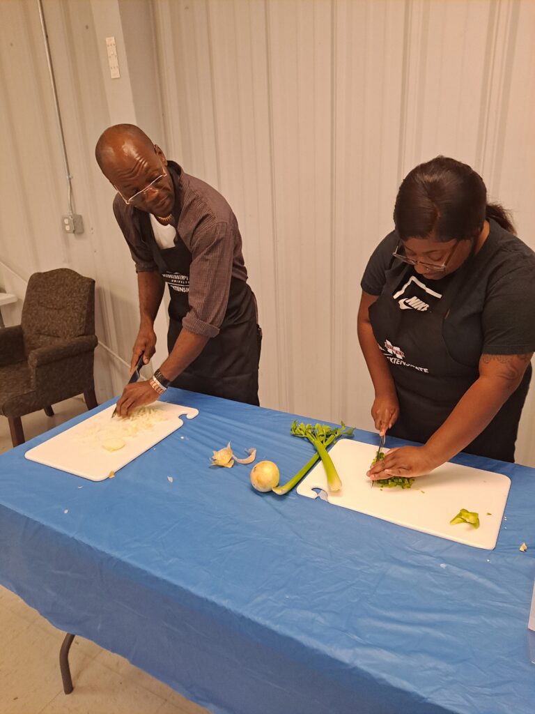 family doing a cooking class spring break