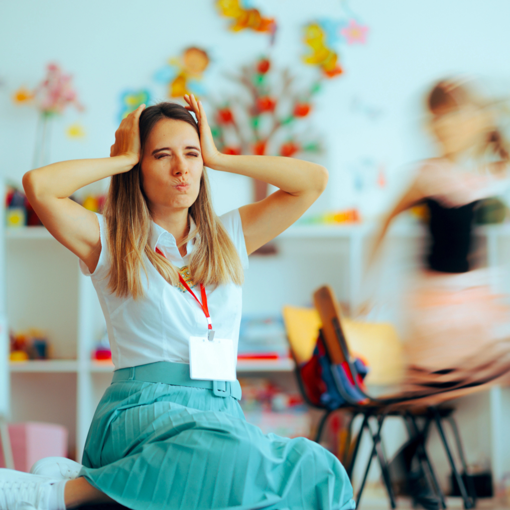 frustrated teacher during the school year
