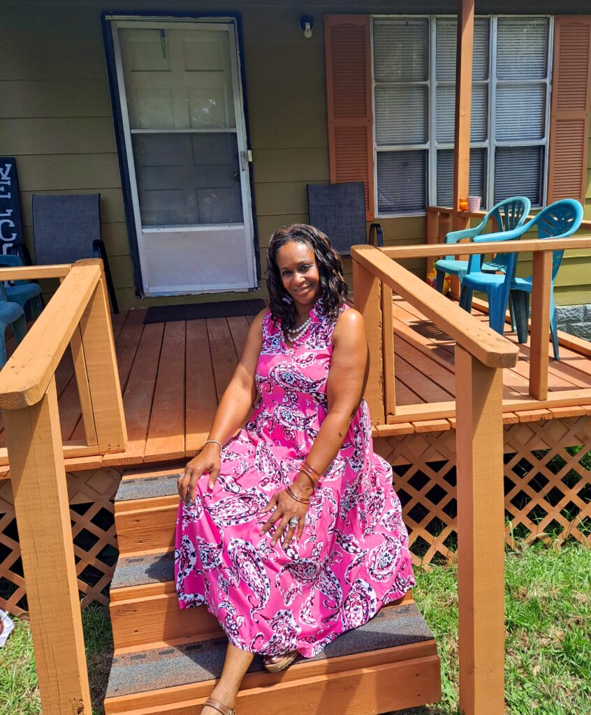 Simple southern belle on porch